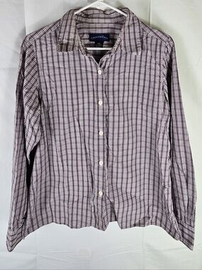 Vintage Charter Club Plaid Button-Down Shirt Womens 10 Western Casual Streetwear